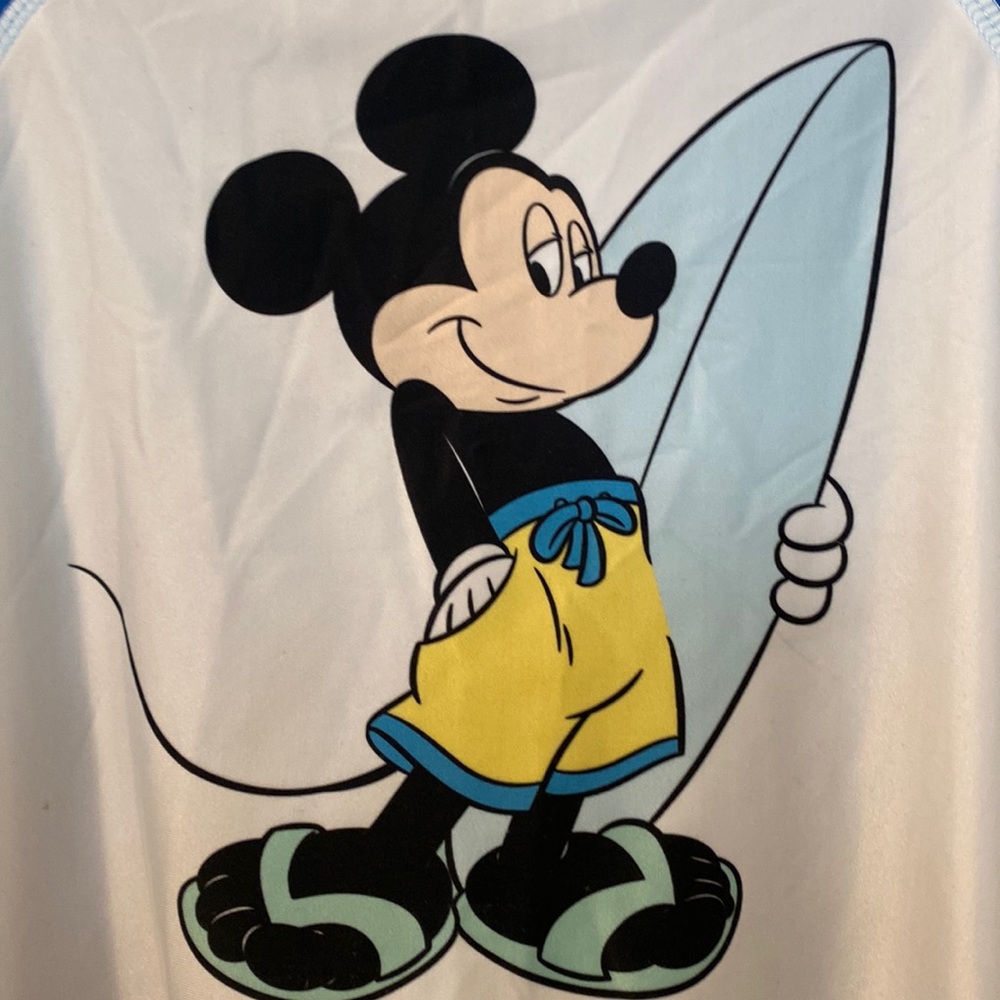 Disney Mickey Mouse surfboard rash guard and board shirt set